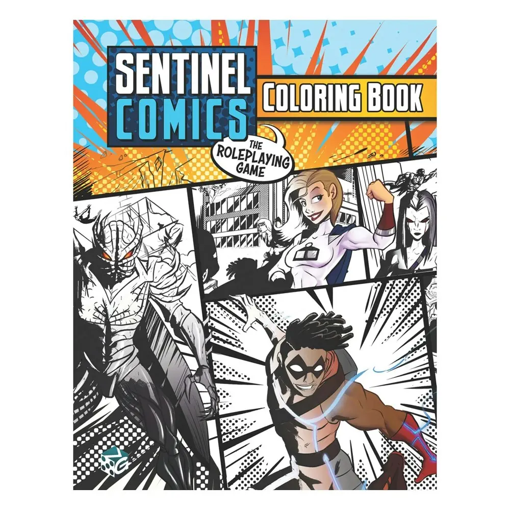 4x Greater Than Games Roleplaying Game Sentinels Comics Colouring Book Kids Art