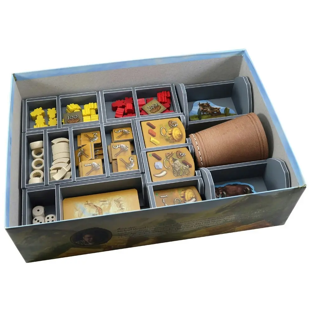 Folded Space Game Inserts Divider Tray Boardgame Organiser For Stone Age