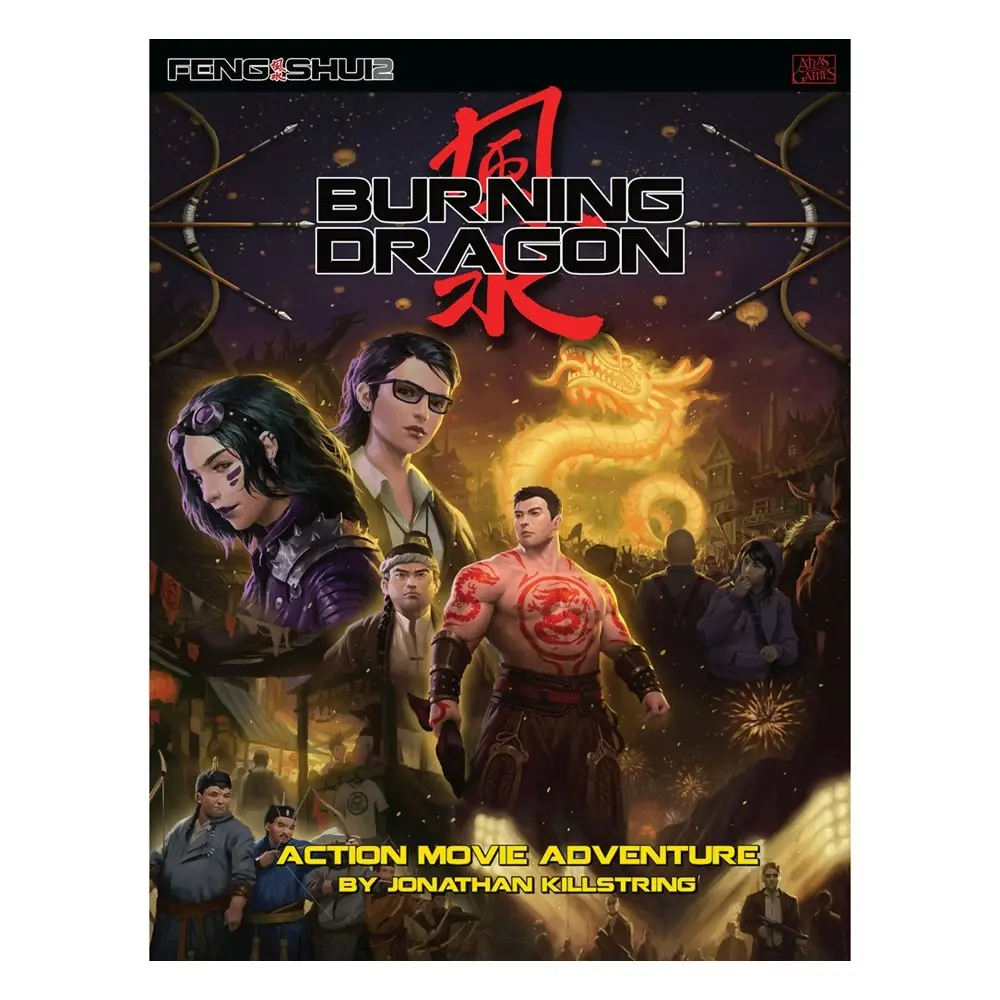 2x Atlast Games Feng Shui Action Movie Burning Dragon Adventure Gaming