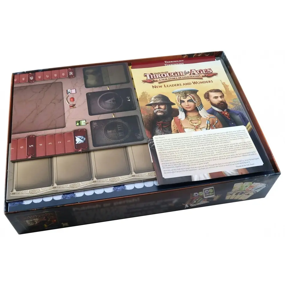 Folded Space Game Inserts Divider Tray Boardgame Organiser Through the Ages