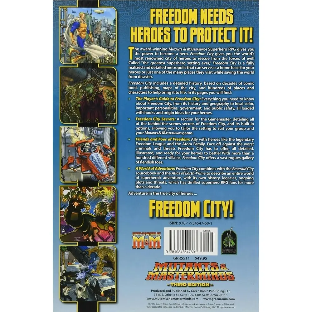 Green Ronin Mutants and Masterminds RPG Freedom City Campaign Setting 320-Pages