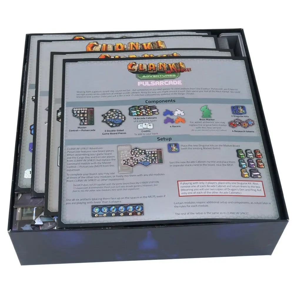 Folded Space Game Inserts Divider Tray For Clank! In Space Plus Expansions