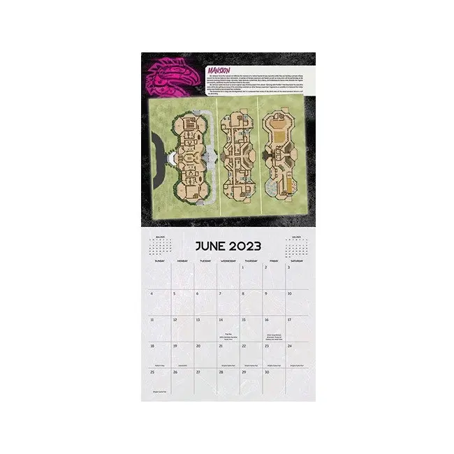 Catalyst Game Labs Shadowrun Roleplaying Game 16 Month Calendar Game Maps Book