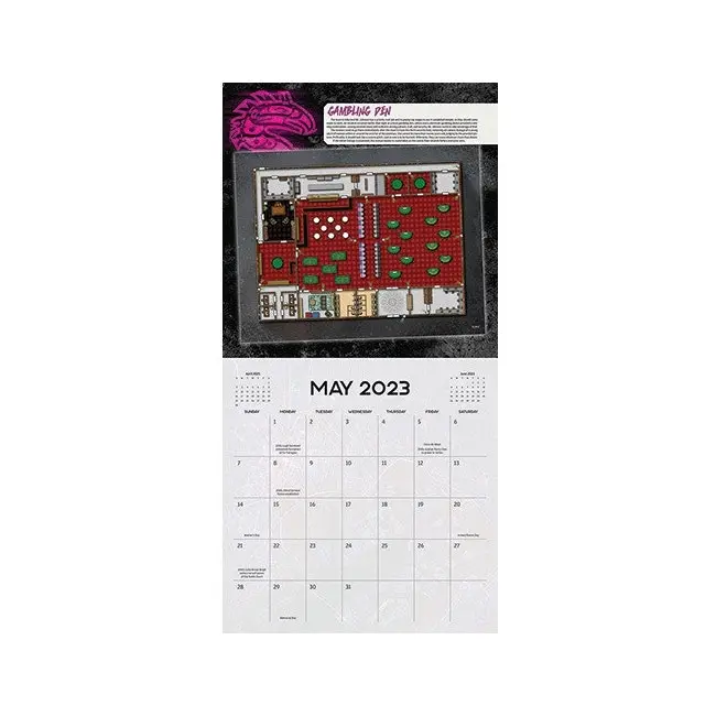 Catalyst Game Labs Shadowrun Roleplaying Game 16 Month Calendar Game Maps Book