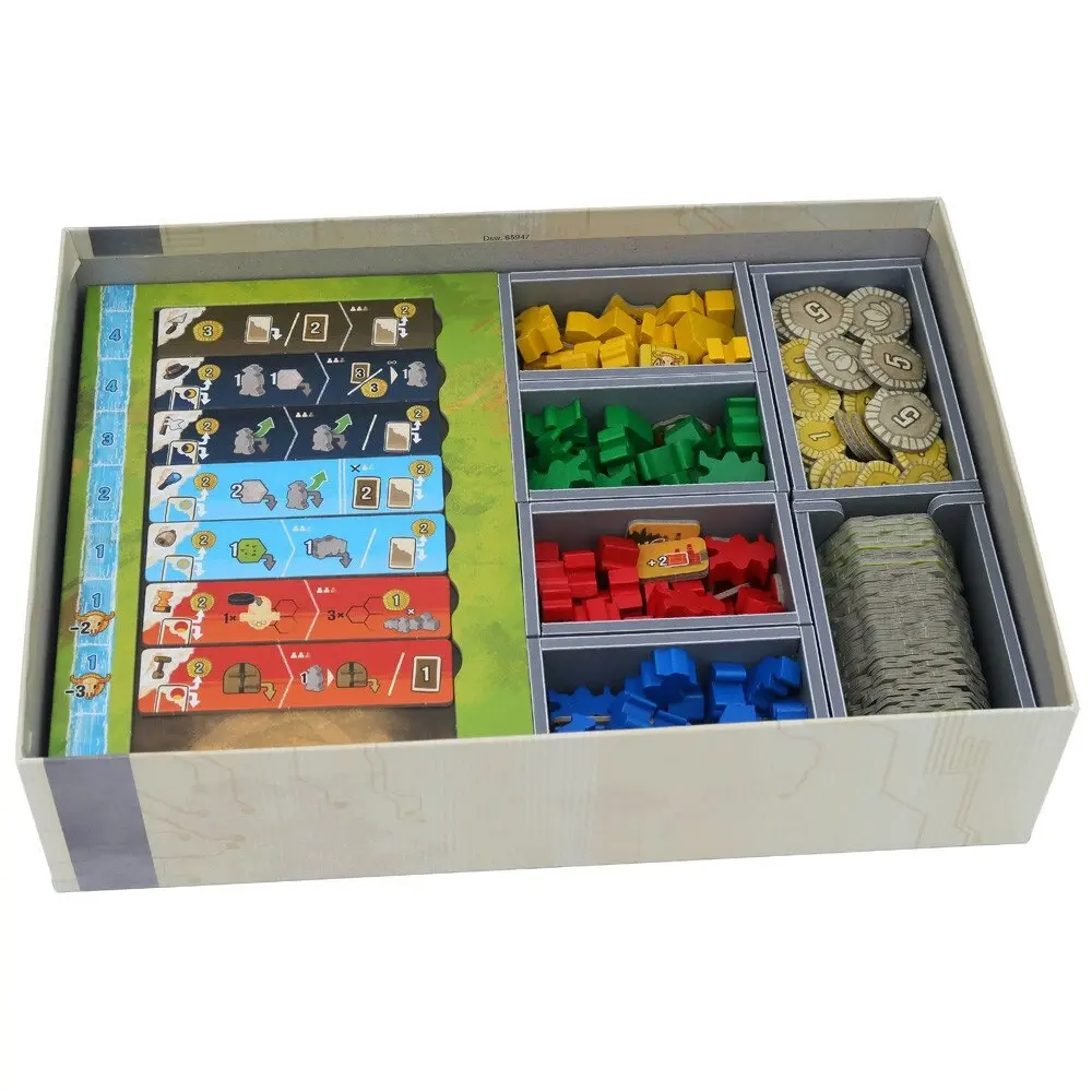 Folded Space Game Inserts Divider Tray Boardgame Organiser Box For Boonlake