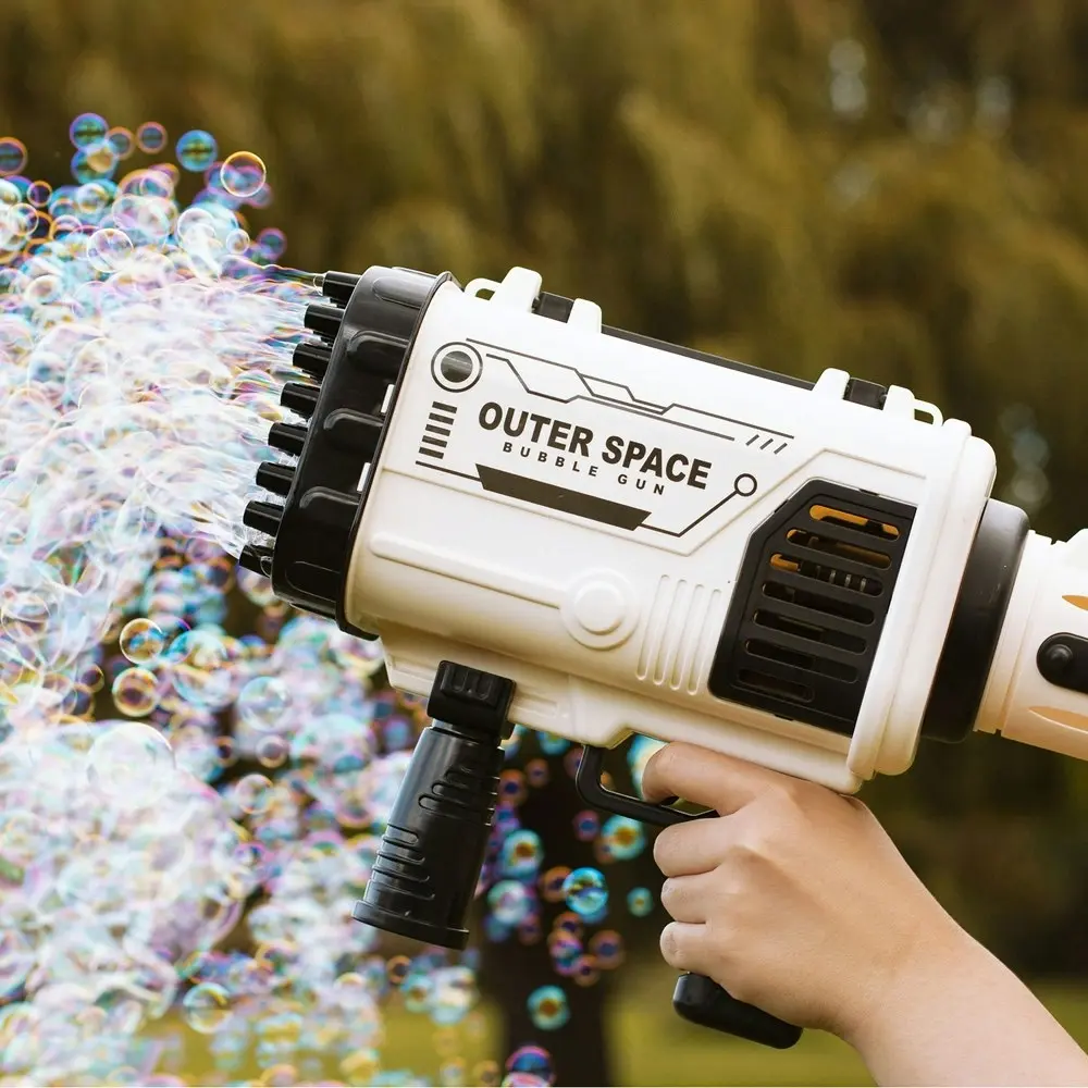 Thumbs Up Rechargeable Extreme Bubble Launcher Gun w/USB White/Black 3y+