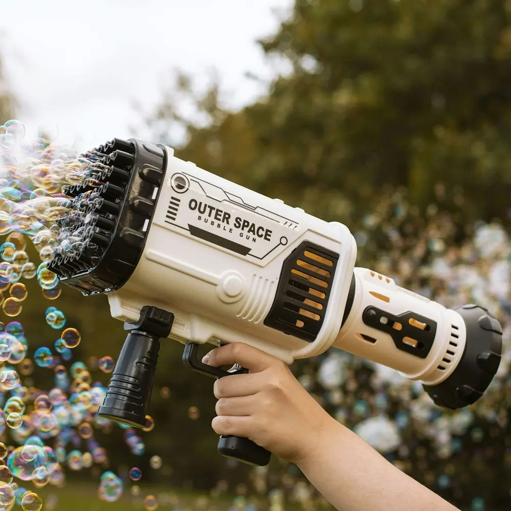 Thumbs Up Rechargeable Extreme Bubble Launcher Gun w/USB White/Black 3y+