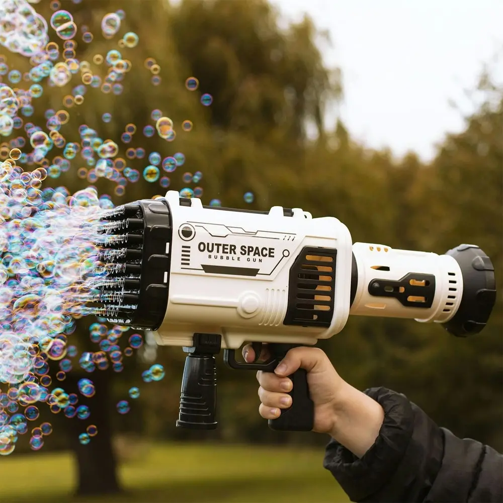 Thumbs Up Rechargeable Extreme Bubble Launcher Gun w/USB White/Black 3y+