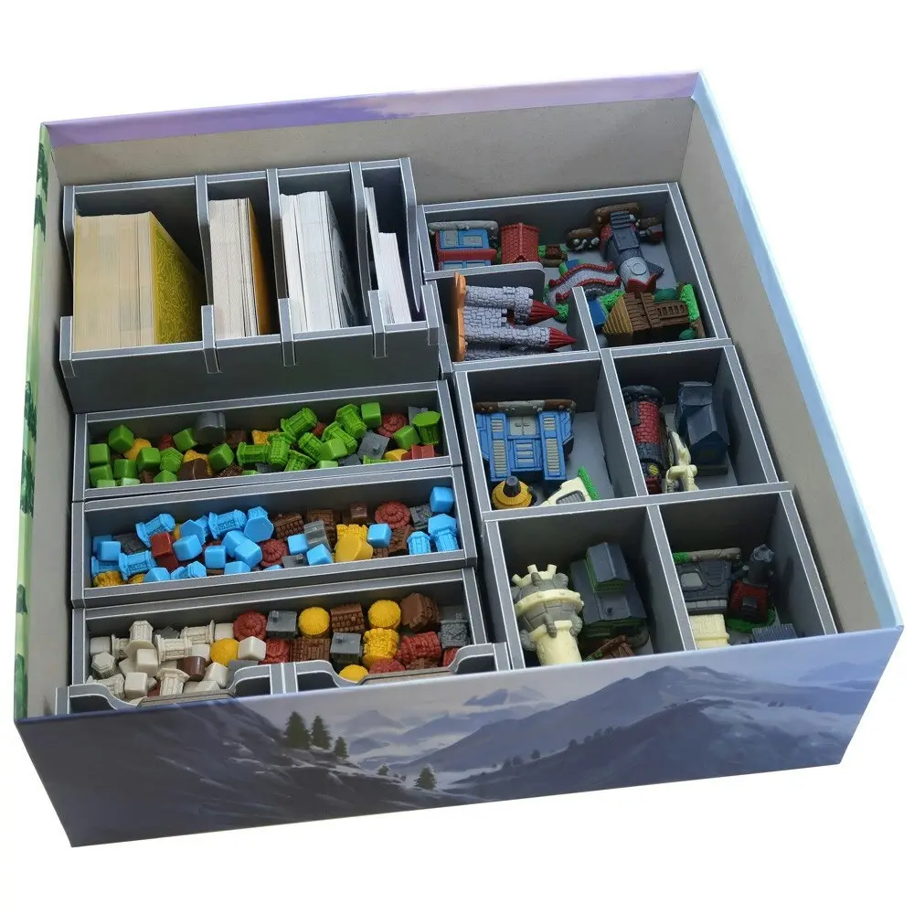 Folded Space Game Inserts Divider Tray Boardgame Organiser Box For Tapestry