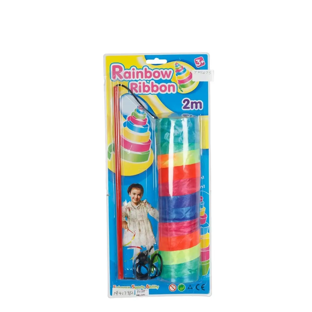 4x Razoo Magic Rainbow Twirling Ribbon Kids/Children Fun Play Toy Set 2M 3+