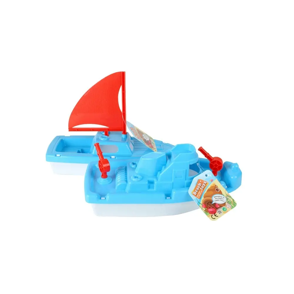 4x Razoo Beach Tug Boat Kids/Children Fun Play Toy Set 13x28cm Assorted 18m+