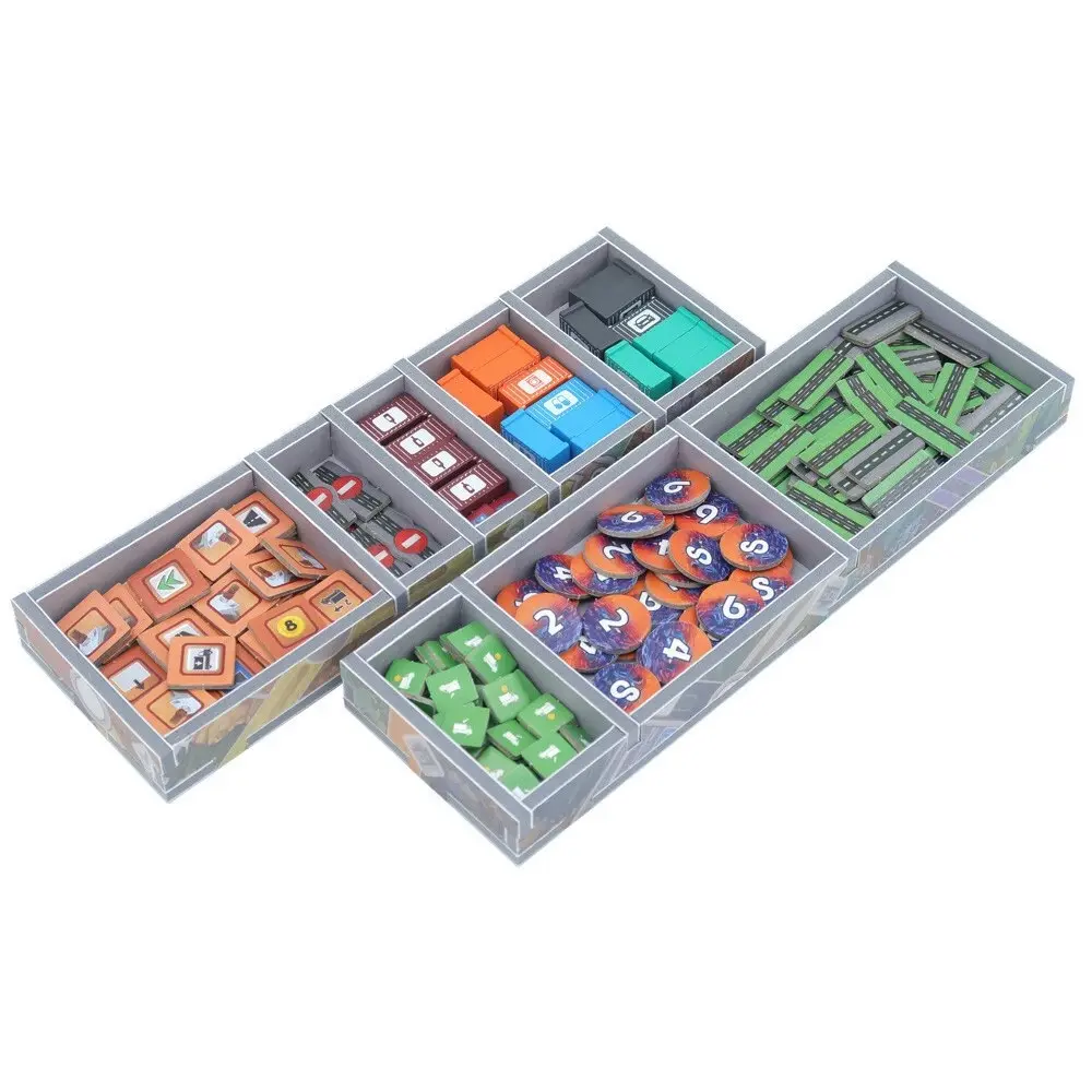 Folded Space Game Inserts Divider Tray Boardgame Organiser Box For Autobahn