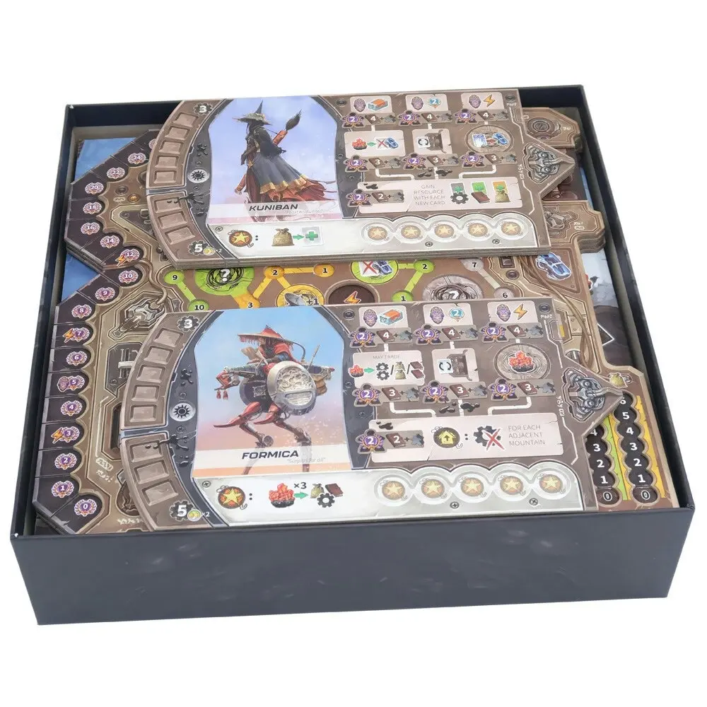 Folded Space Game Inserts Divider Tray Boardgame Organiser Box For Revive