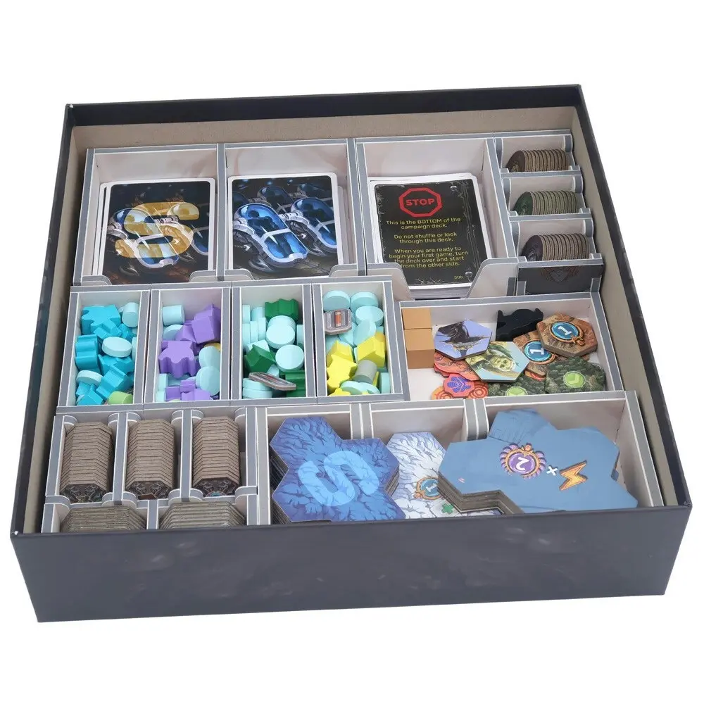 Folded Space Game Inserts Divider Tray Boardgame Organiser Box For Revive