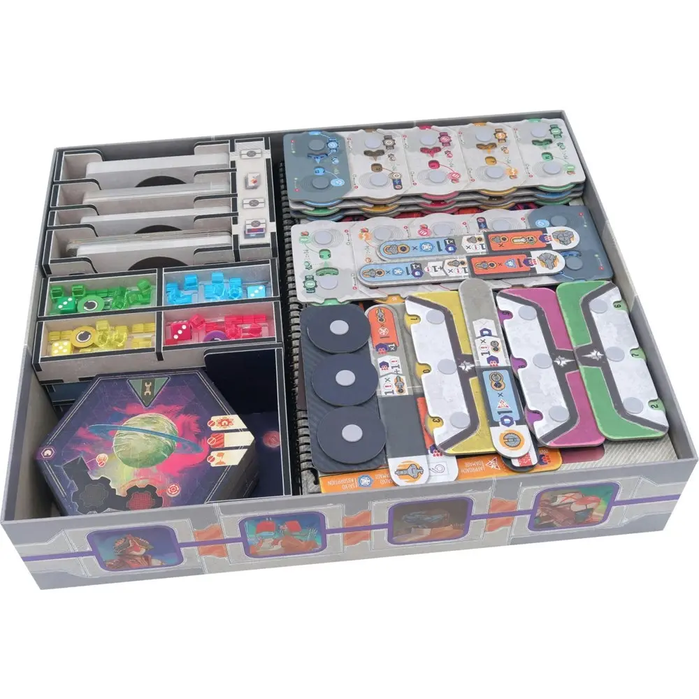 Folded Space Game Inserts Divider Tray Boardgame Organiser Box For Voidfall