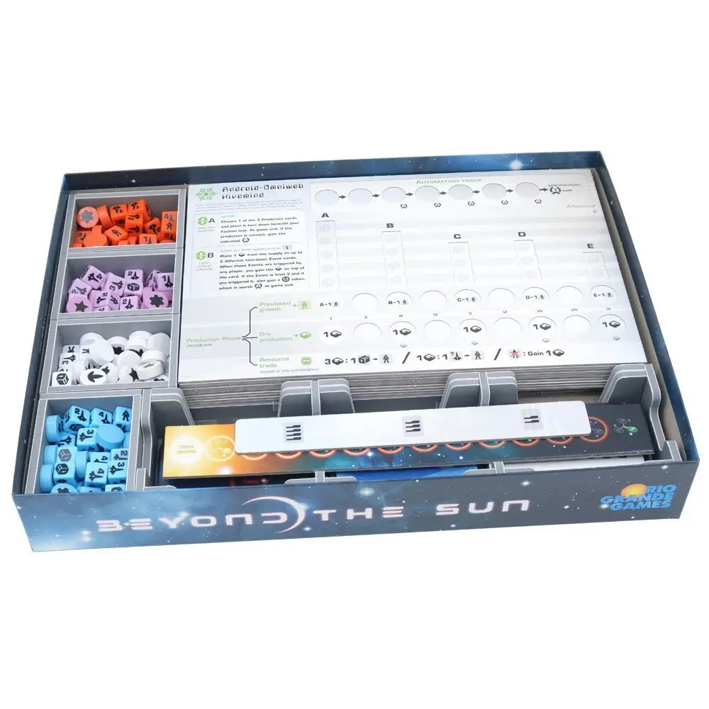 Folded Space Game Inserts Divider Tray Boardgame Organiser For Beyond The Sun