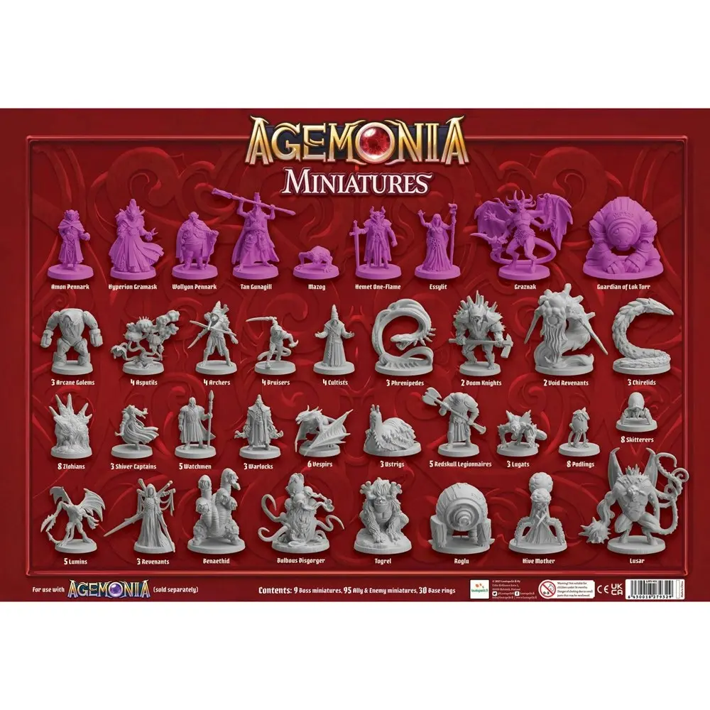 Lautapelit Agemonia Miniatures/Standees Figure Set TTRPG Board Game Accessory