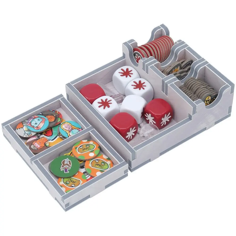 Folded Space Game Inserts Divider Tray Boardgame Organiser Box For CoraQuest