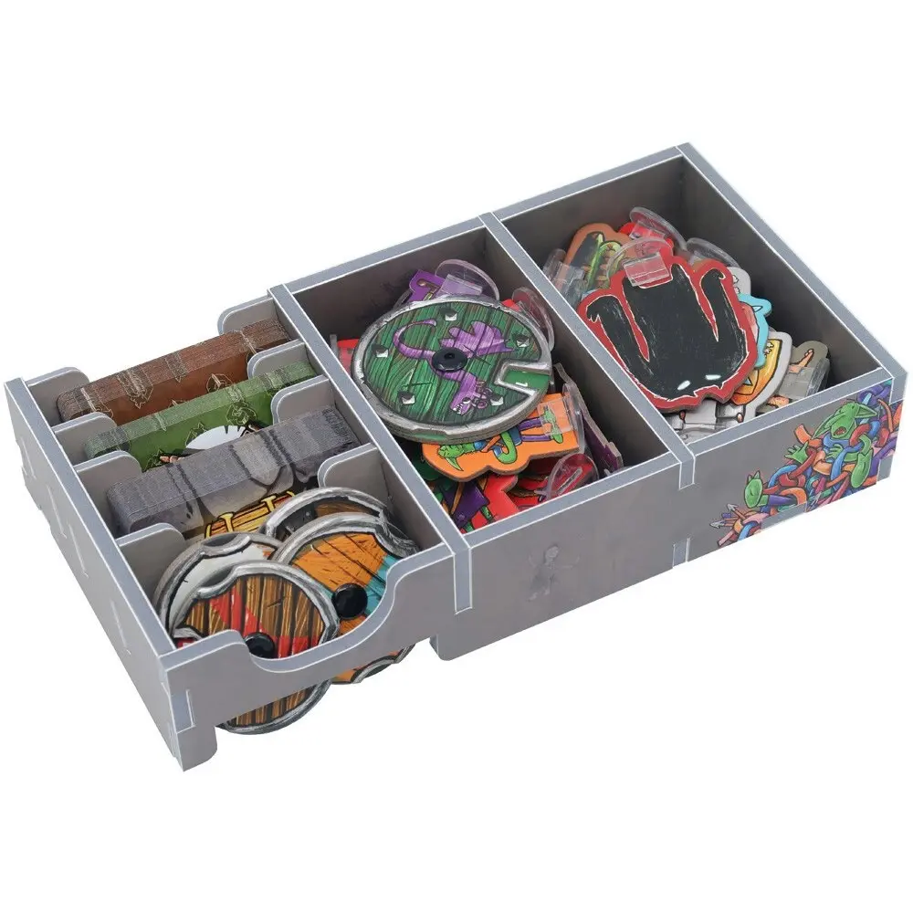 Folded Space Game Inserts Divider Tray Boardgame Organiser Box For CoraQuest