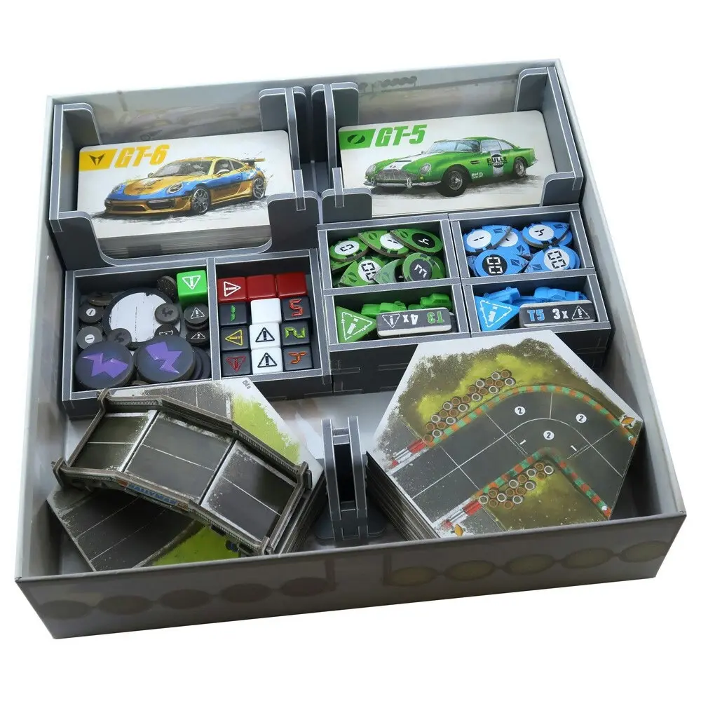 Folded Space Game Inserts Divider Tray Boardgame Organiser For Rallyman GT