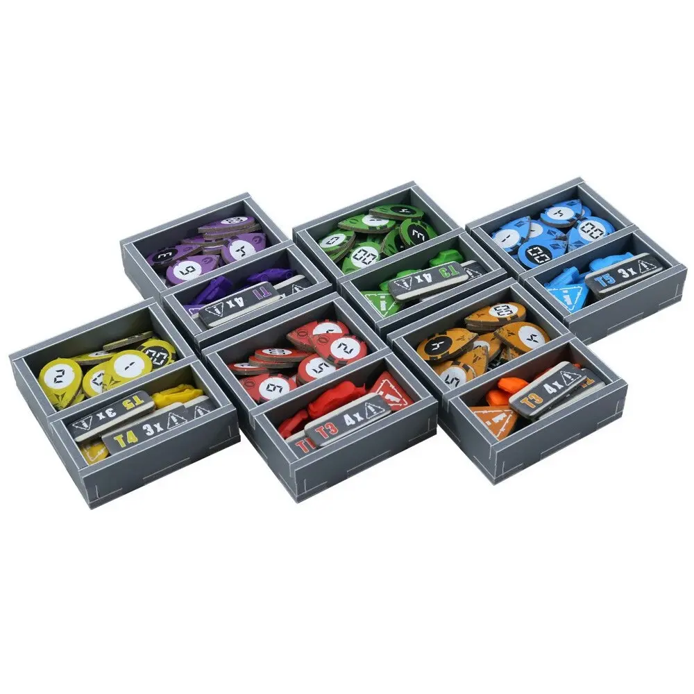 Folded Space Game Inserts Divider Tray Boardgame Organiser For Rallyman GT