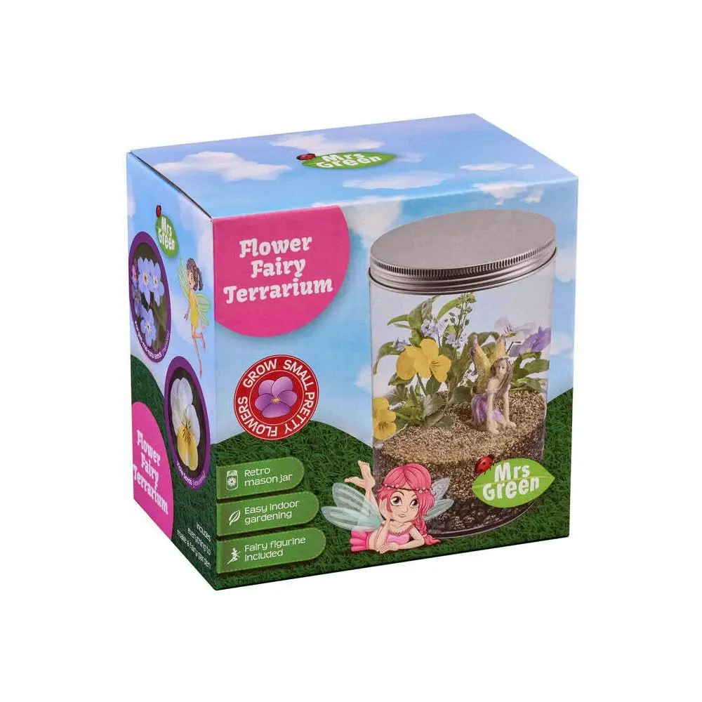 Mrs Green Flower Fairy Terrarium Plant Growing Kids/Family Indoor Gardening Kit