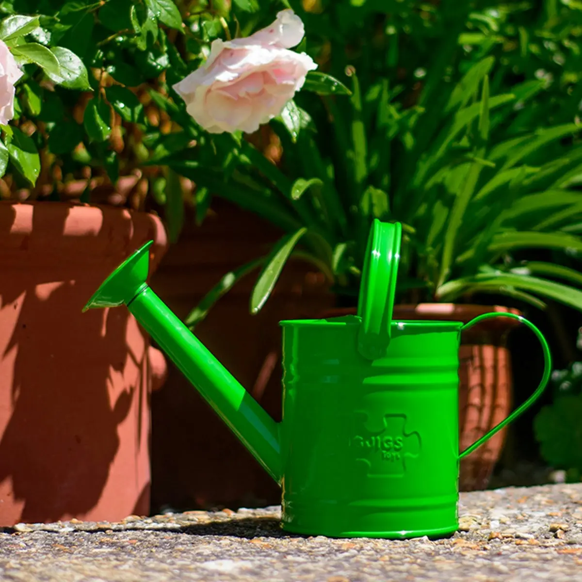 Bigjigs Toys 20cm Metal Watering Can Kids/Children Outdoor Play Toy Green 3y+