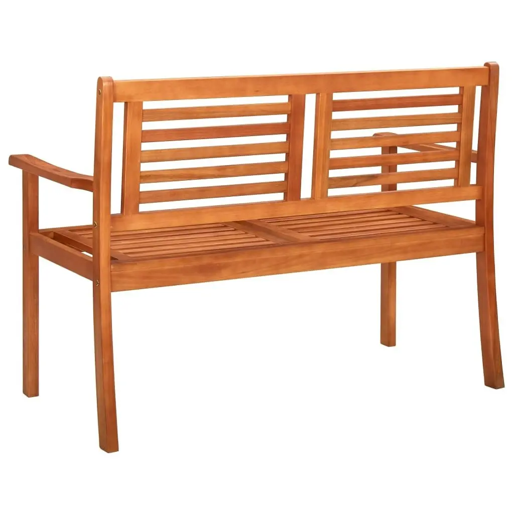 2-Seater Garden Bench with Cushion 120 cm Solid Eucalyptus Wood 3060969