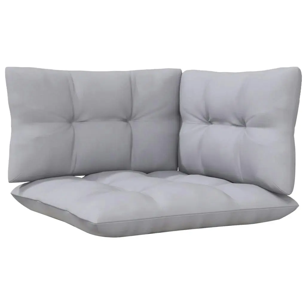 2-Seater Garden Sofa with Grey Cushions Solid Wood Pine 3096009