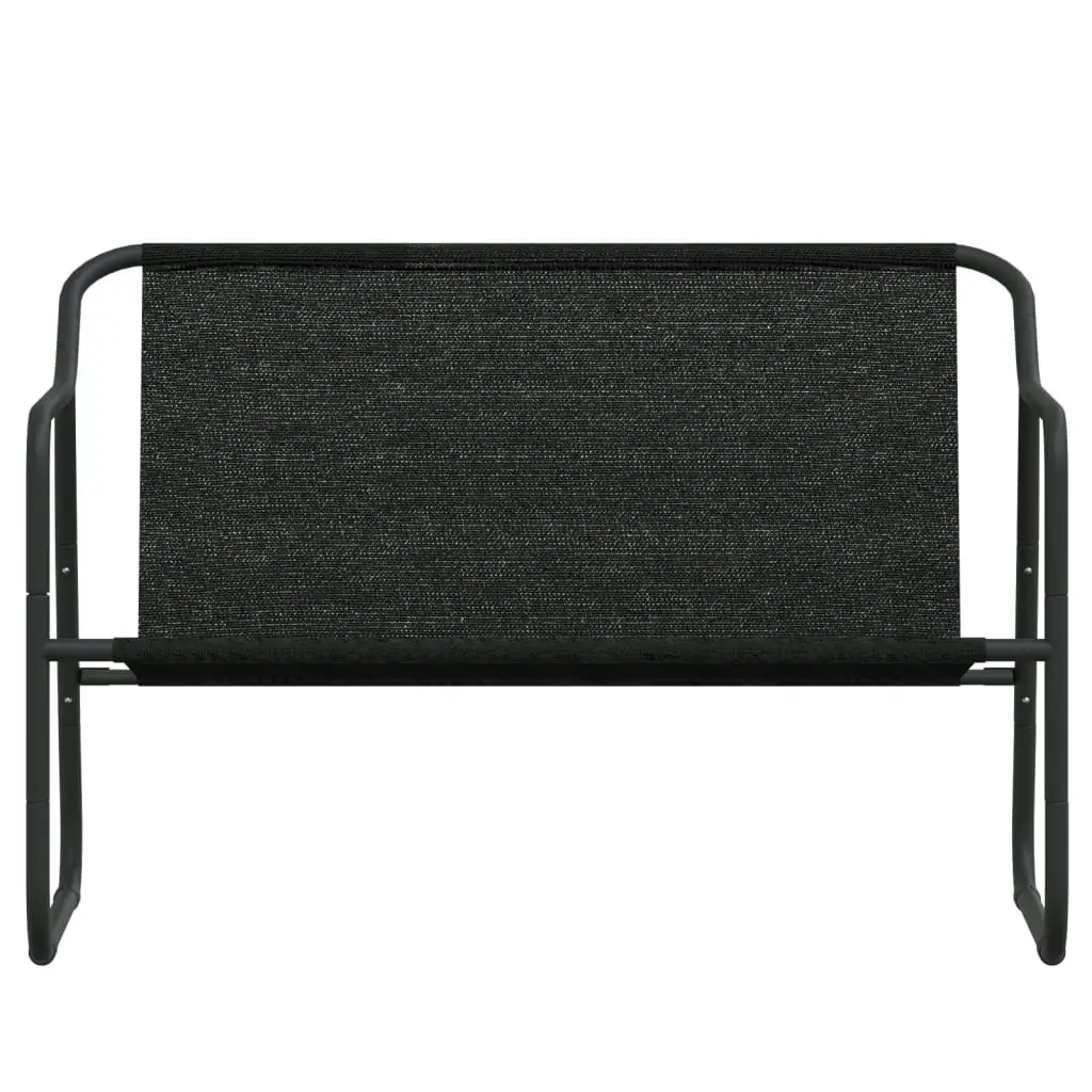 2-Seater Garden Bench with Cushion Anthracite Steel 364106