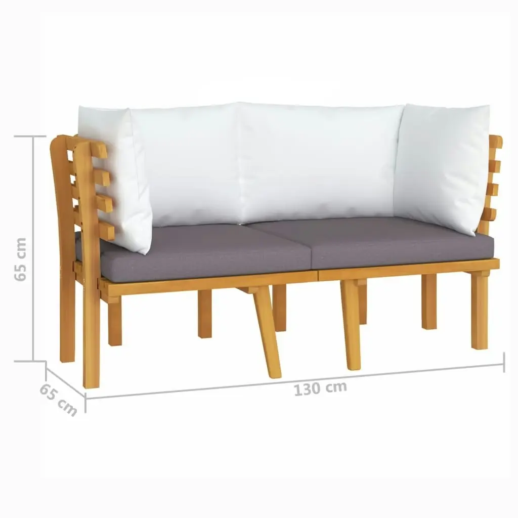 2-Seater Garden Sofa with Cushions Solid Acacia Wood 316264