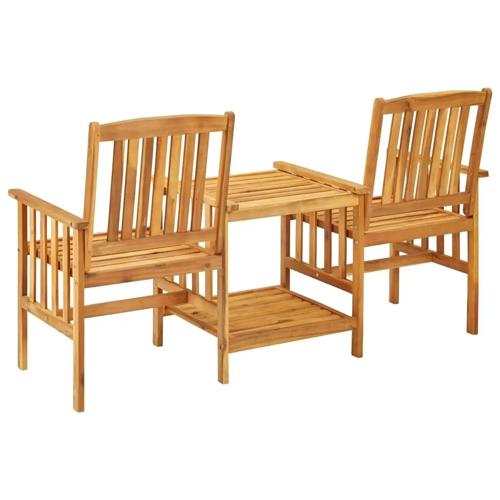 Garden Chairs with Tea Table 159x61x92 cm Solid Acacia Wood 45933