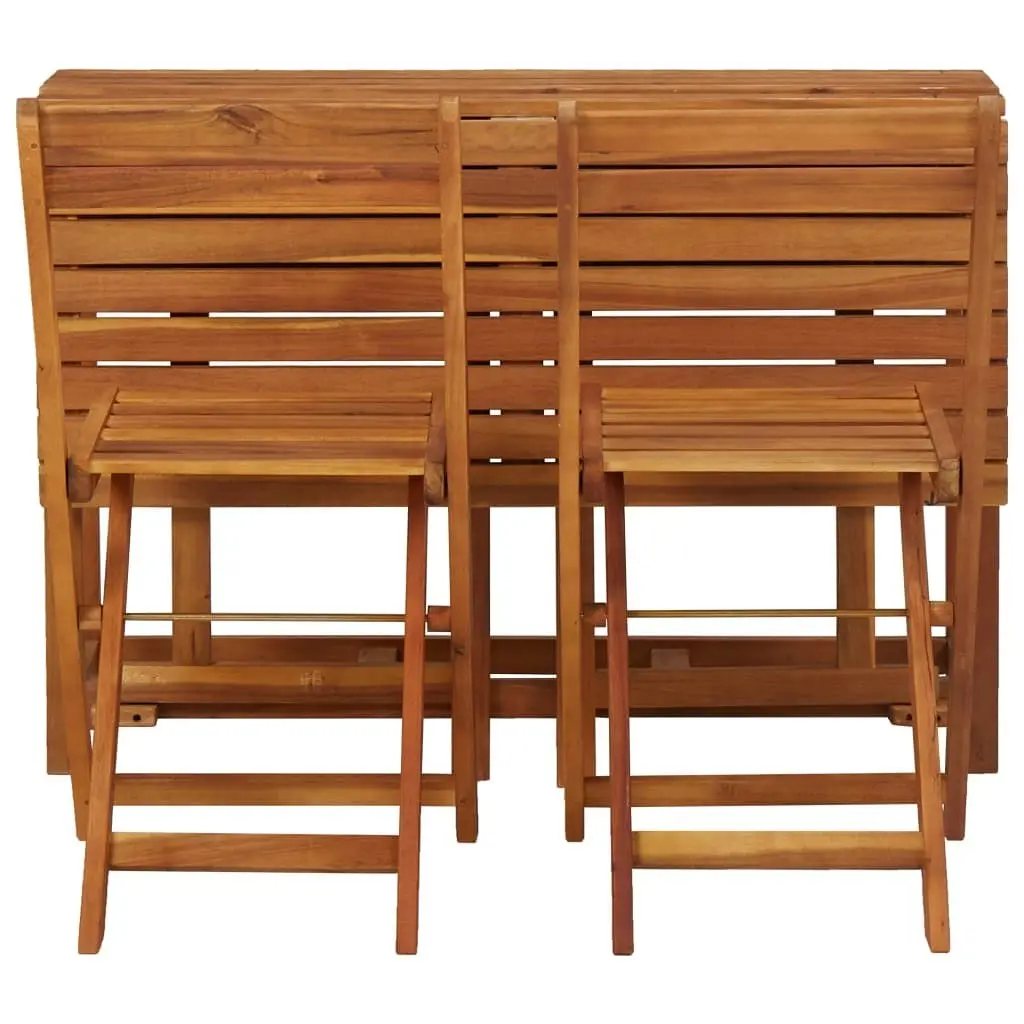 Garden Planter Table with 2 Bistro Chairs Solid Acacia Wood 45910