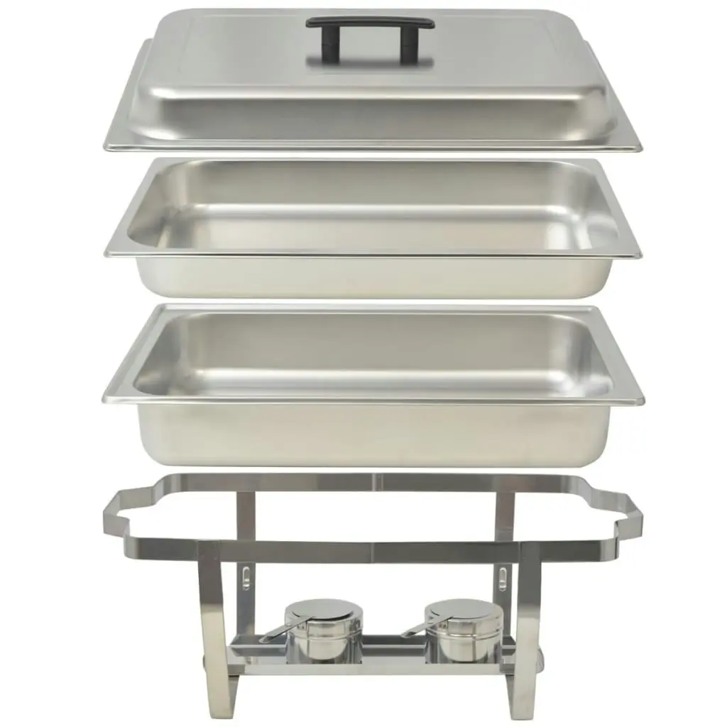 2 Piece Chafing Dish Set Stainless Steel 50528