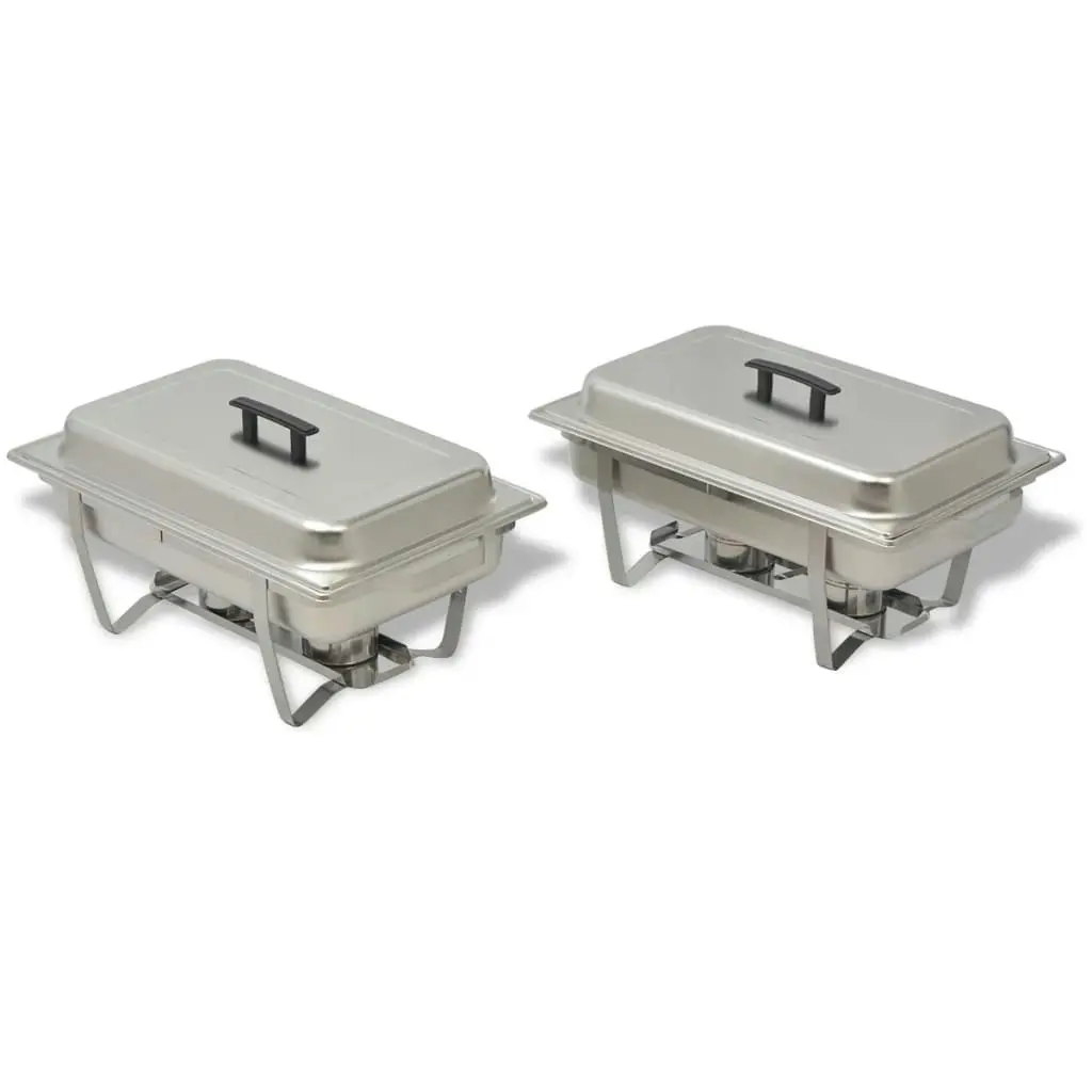 2 Piece Chafing Dish Set Stainless Steel 50528