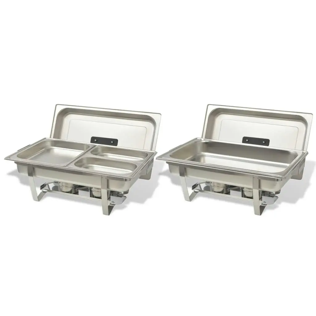 2 Piece Chafing Dish Set Stainless Steel 50528