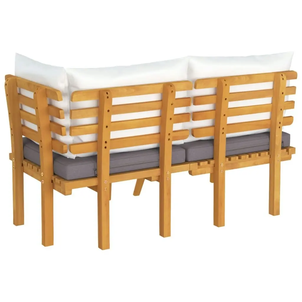 2 Piece Garden Lounge Set with Cushions Solid Acacia Wood 316266