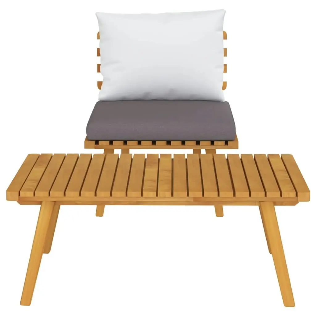 2 Piece Garden Lounge Set with Cushions Solid Acacia Wood 316267