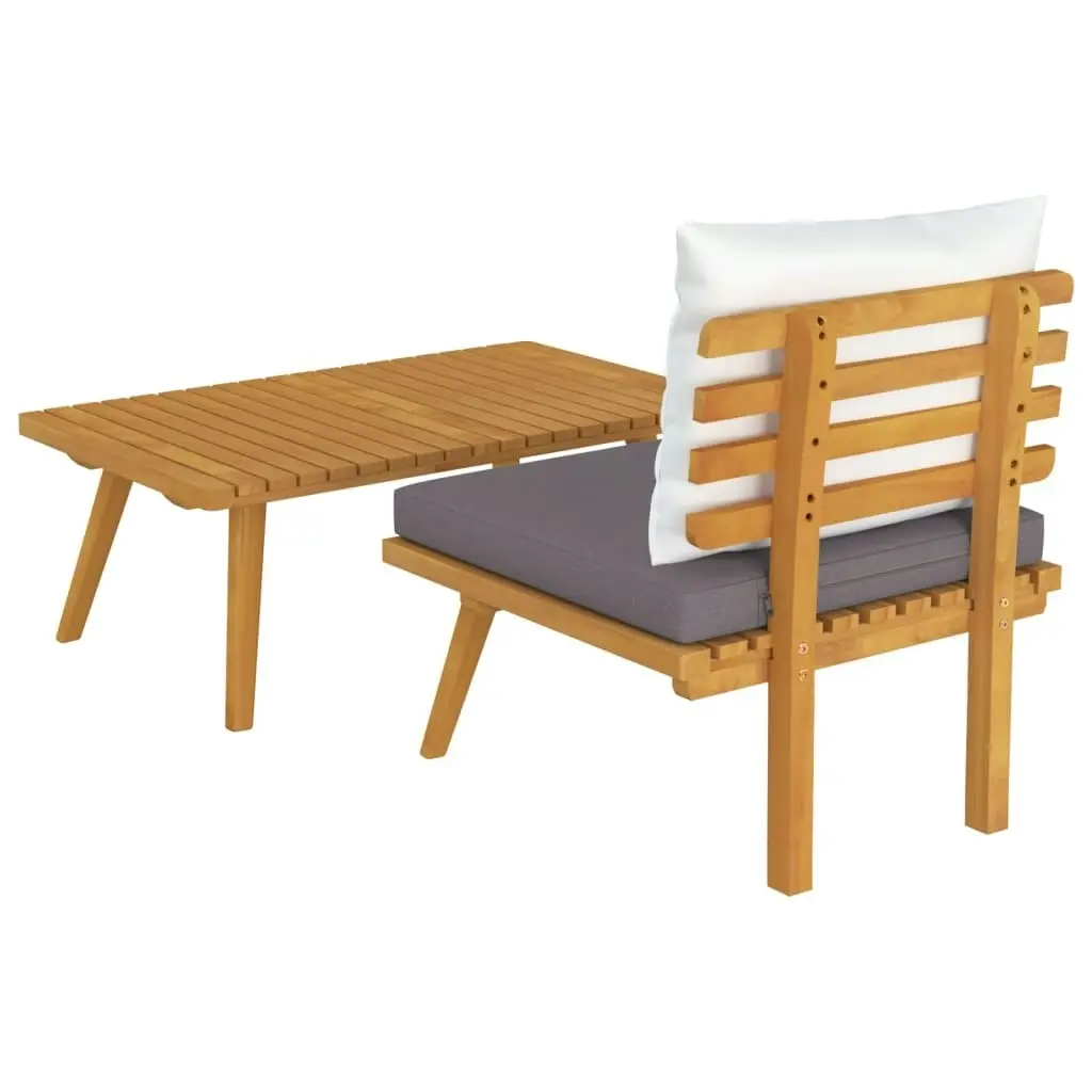 2 Piece Garden Lounge Set with Cushions Solid Acacia Wood 316267