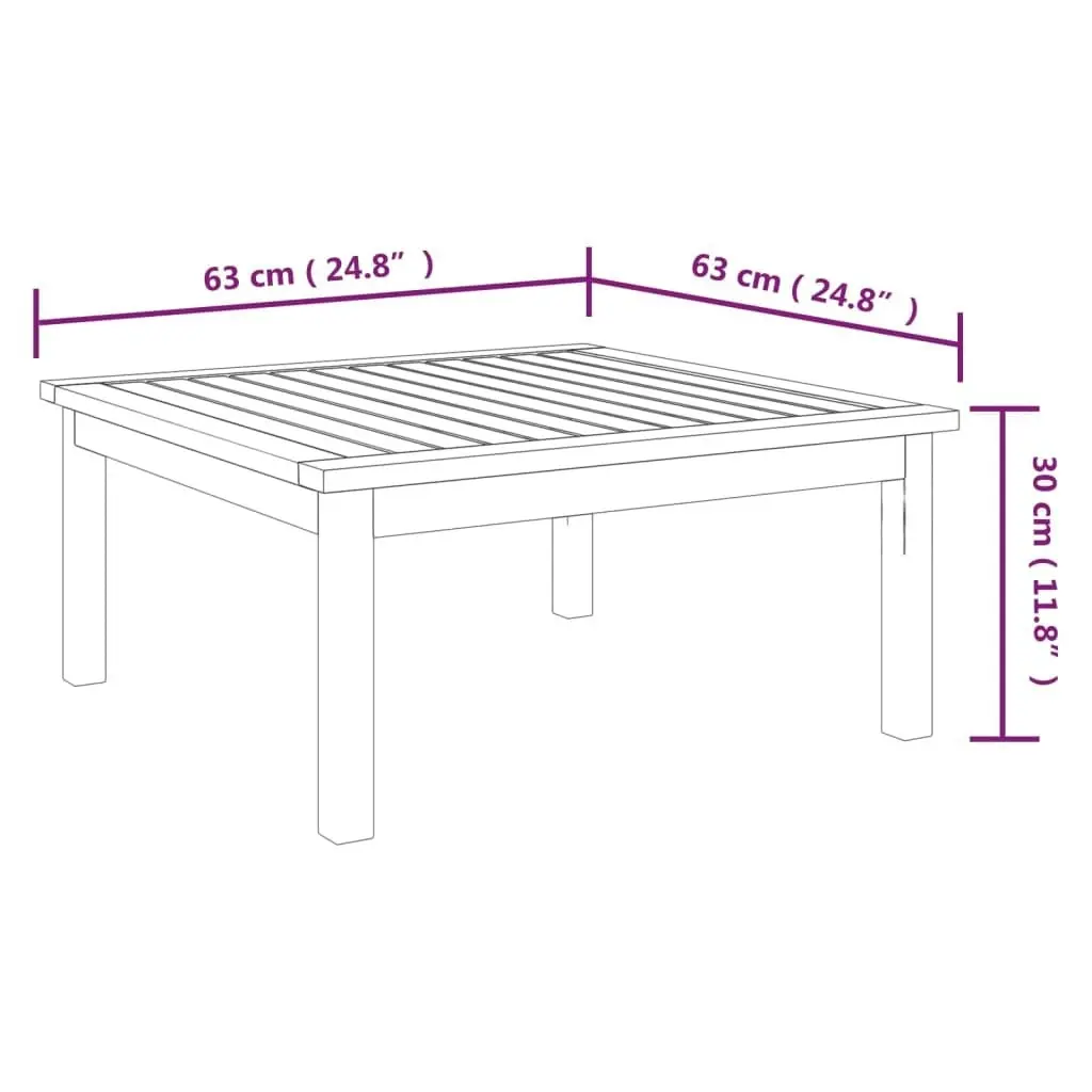 2 Piece Garden Lounge Set with Cushions Solid Acacia Wood 312427