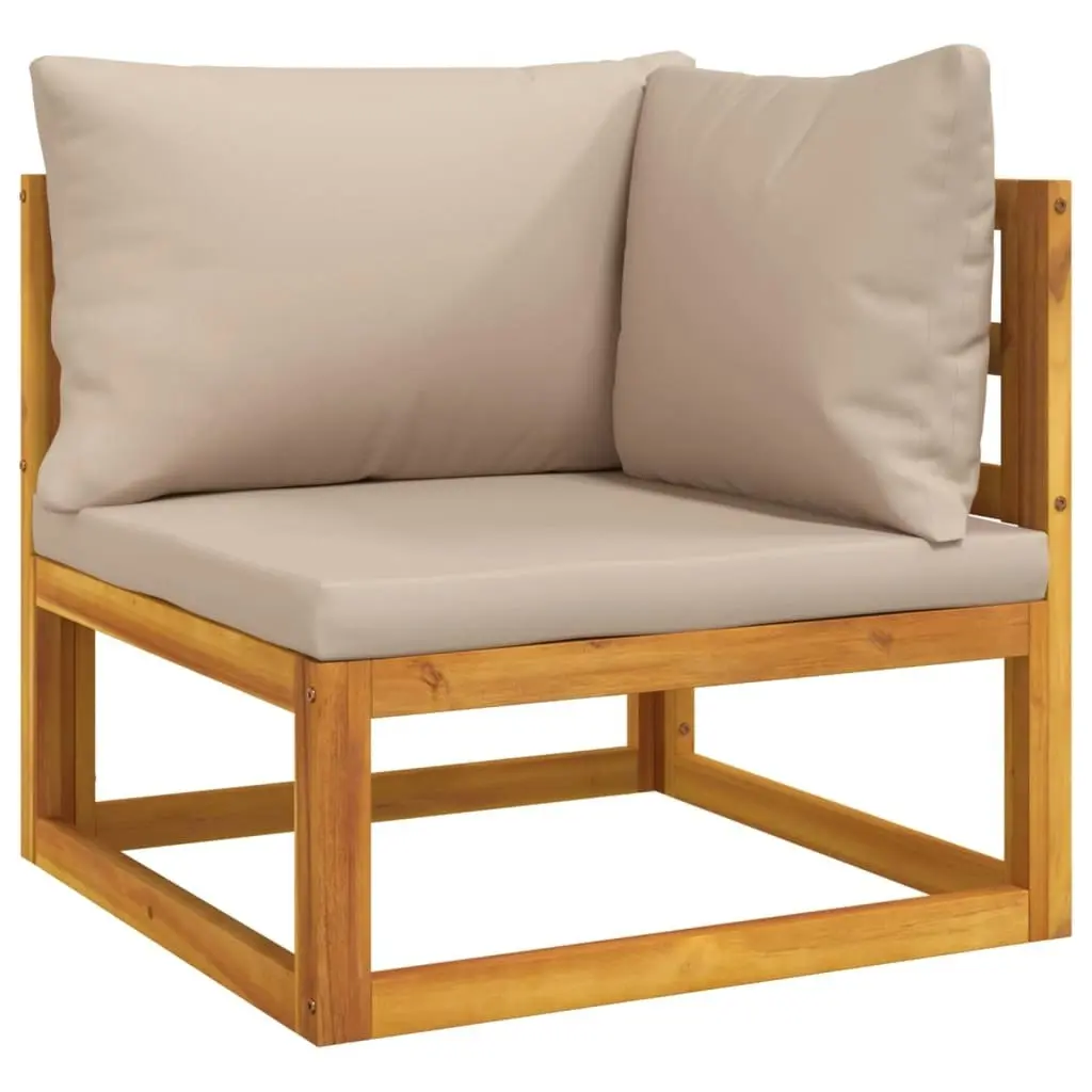 2 Piece Garden Sofa Set with Cushions Solid Wood Acacia 360002