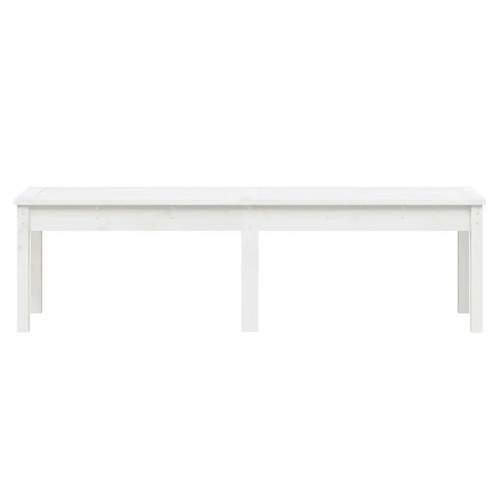 2-Seater Garden Bench White 159.5x44x45 cm Solid Wood Pine 824012