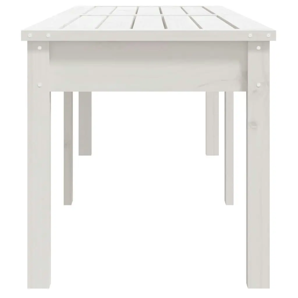 2-Seater Garden Bench White 159.5x44x45 cm Solid Wood Pine 824012