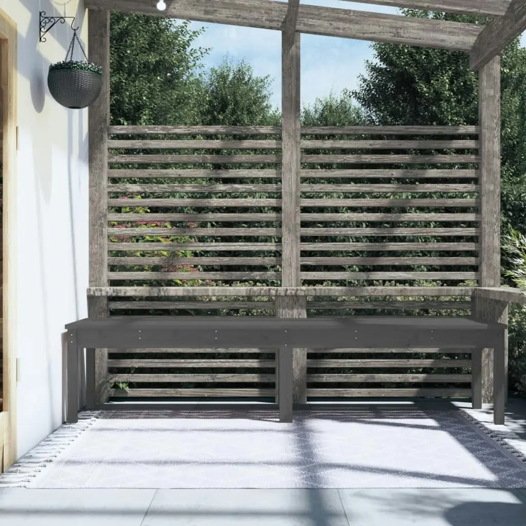 2-Seater Garden Bench Grey 203.5x44x45 cm Solid Wood Pine 824020