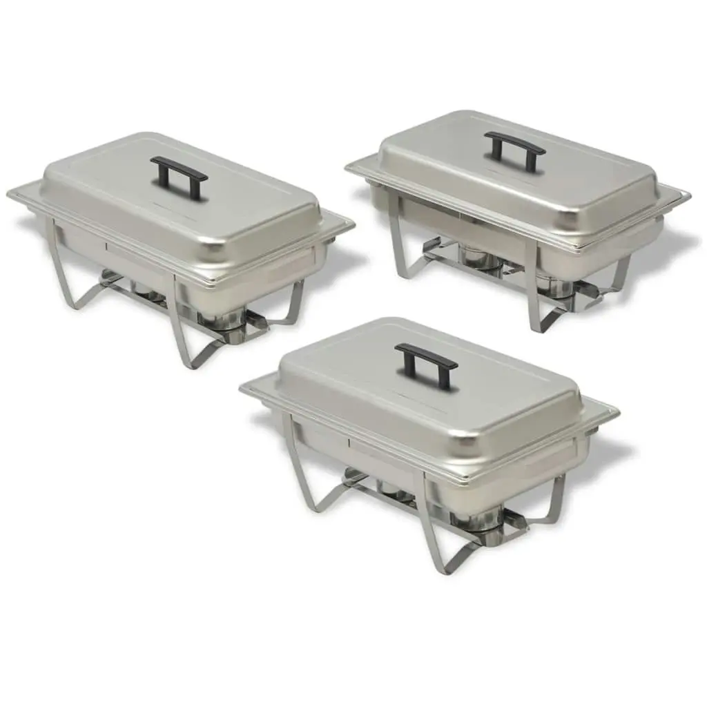 3 Piece Chafing Dish Set Stainless Steel 50529