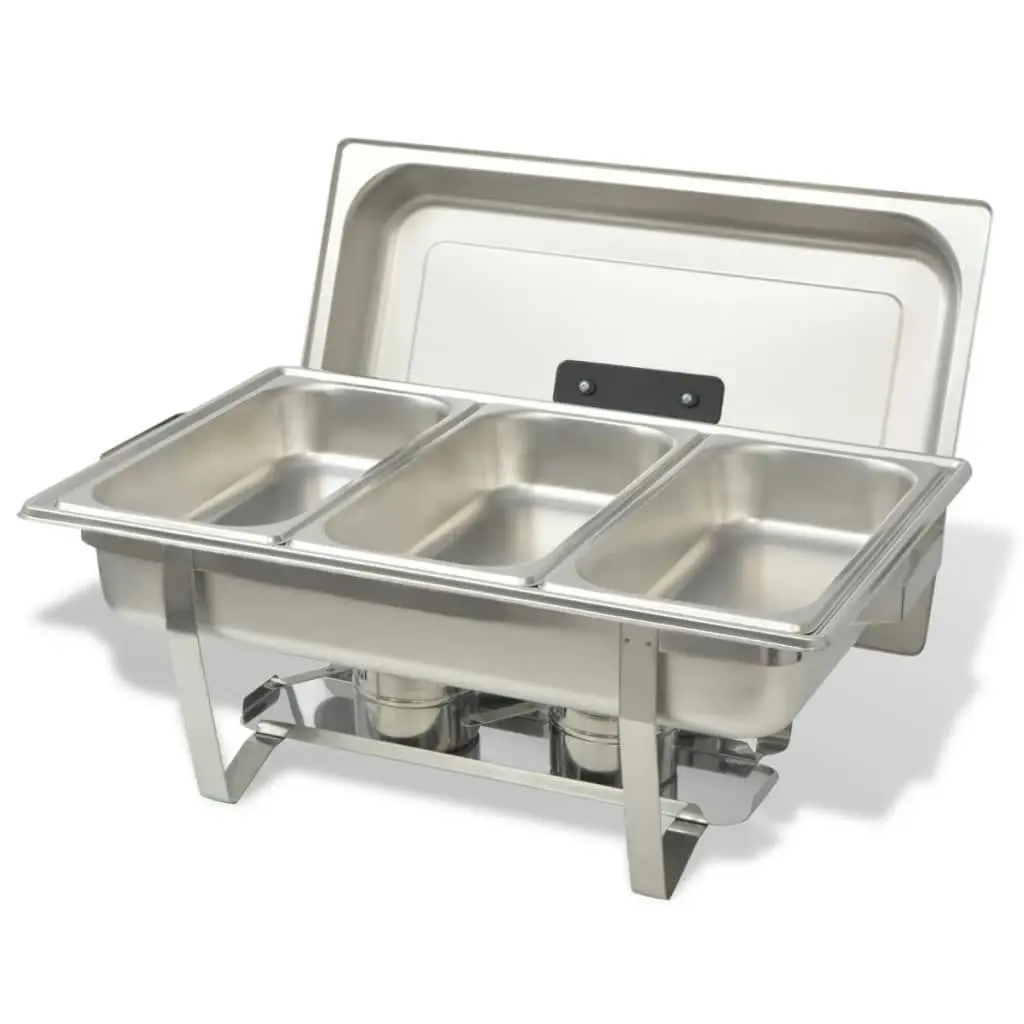 3 Piece Chafing Dish Set Stainless Steel 50529