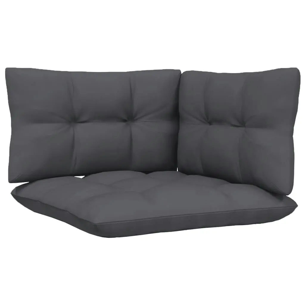 3 Piece Garden Lounge Set with Cushions Grey Solid Pinewood 806678