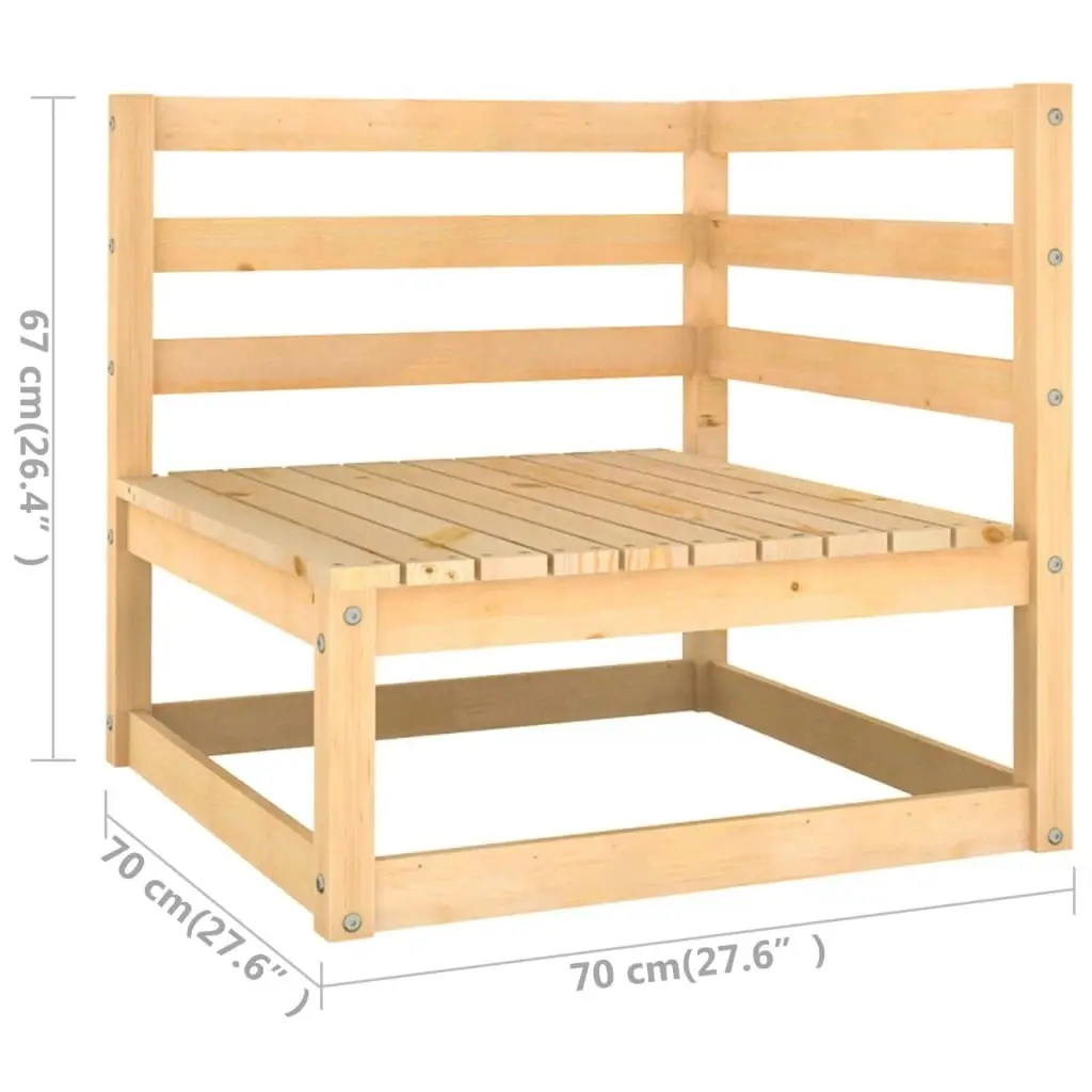 3 Piece Garden Lounge Set with Cushions Solid Pinewood 3083741