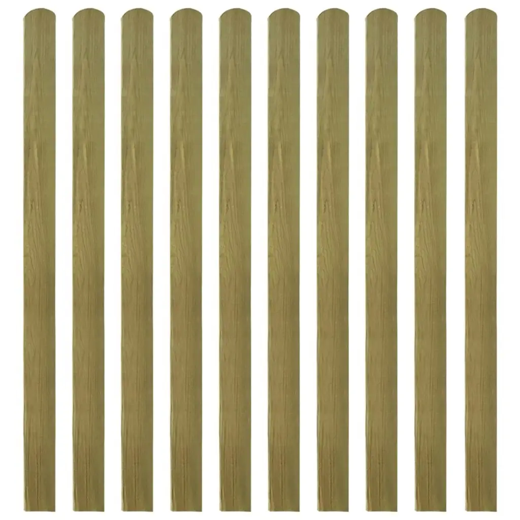 30 pcs Impregnated Fence Slats Wood 140 cm 3100949