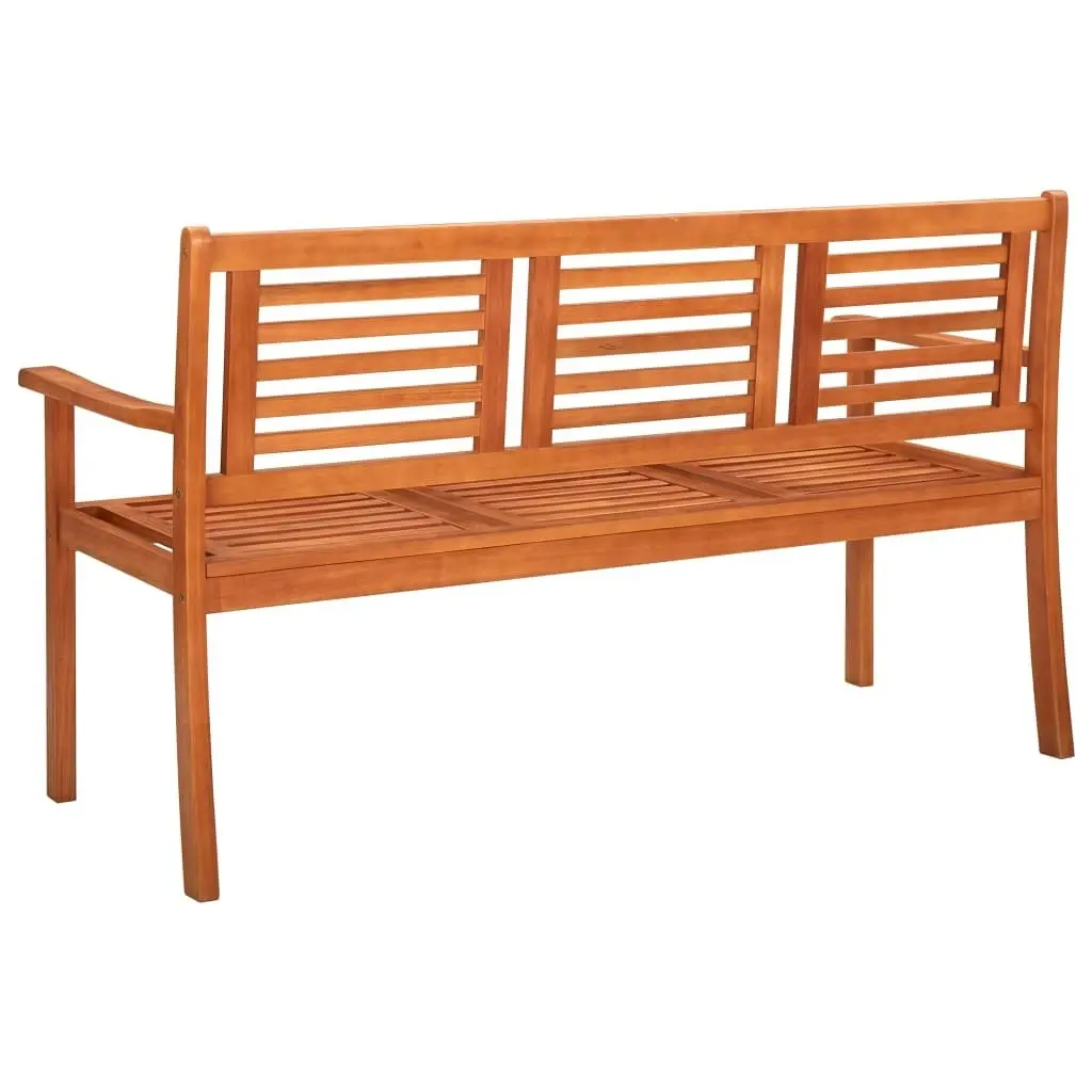 3-Seater Garden Bench with Cushion 150 cm Solid Eucalyptus Wood 3061013